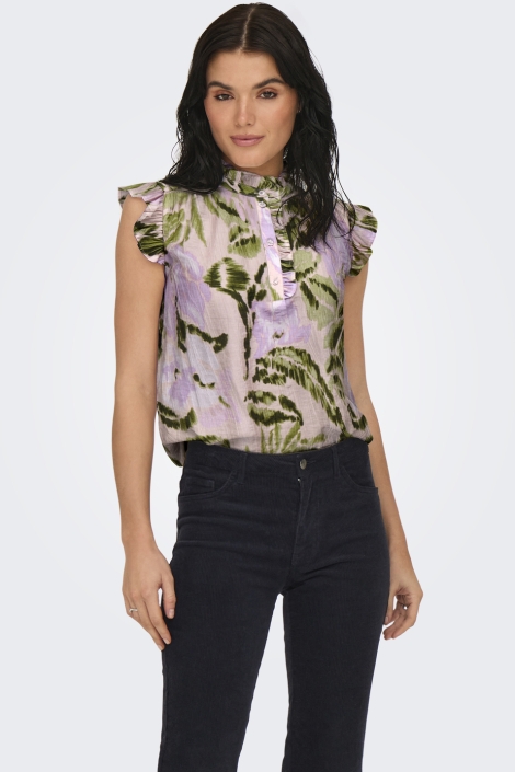 Jacqueline de Yong jdybilly s/l frill top wvn